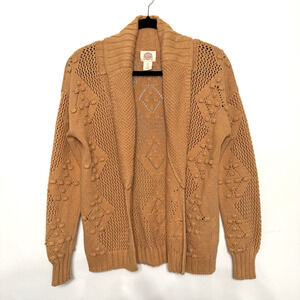 Cambridge Dry Goods Womens S Chunky Knit Cotton Cardigan Pumpkin Spice Cottage
